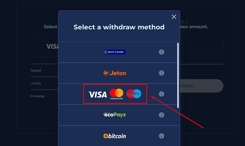 Maestro credit card