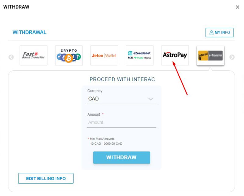 AstroPay Withdrawal Process
