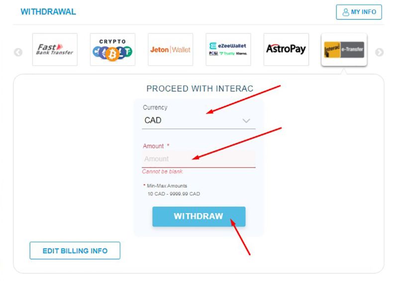 Withdrawing Function