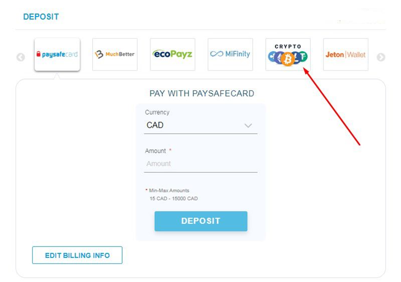 Ethereum payment type