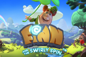 Finn and the Swirly Spin slot game branding
