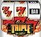 Symbol for hot shot progressive triple jackpot