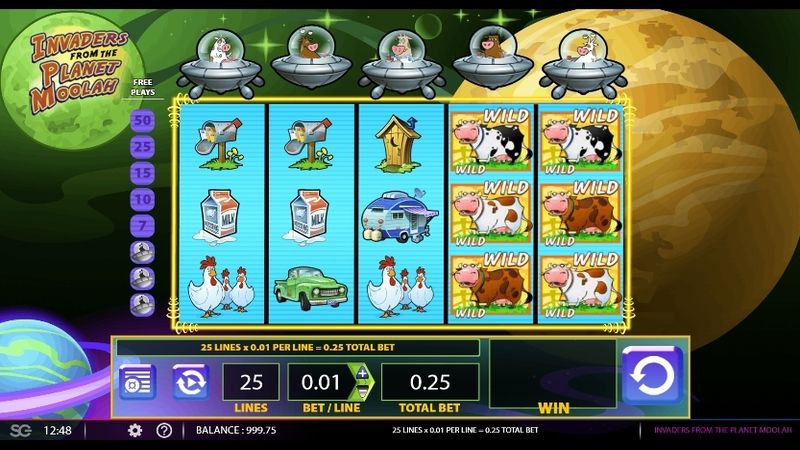 Wild Cow Symbols in Invaders from Planet Moolah