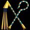 rise of ra symbol pharaohs wands