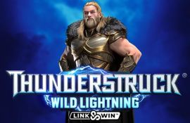 Logo for Thunderstruck Wild Lightning Online Slot.