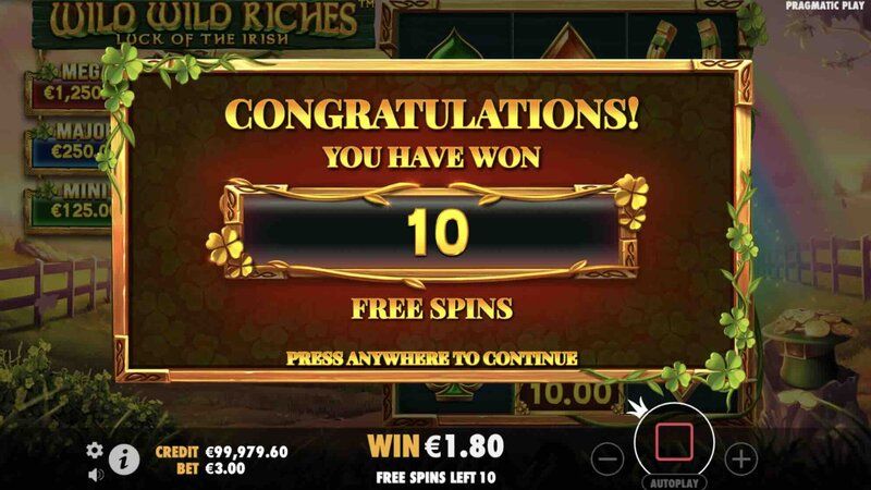 <strong>Money Collect Feature:</strong>  When Wilds appear on reels 1 and 2 alongside adjacent Money Pots on reels 3 to 5, players collect all the values tied to the Money symbols. These symbols can yield awards ranging from 1x to 25x your total bet, with added multipliers of 2x, 3x, or 5x applicable to the total win. Multipliers exclusively activate on the fifth reel.