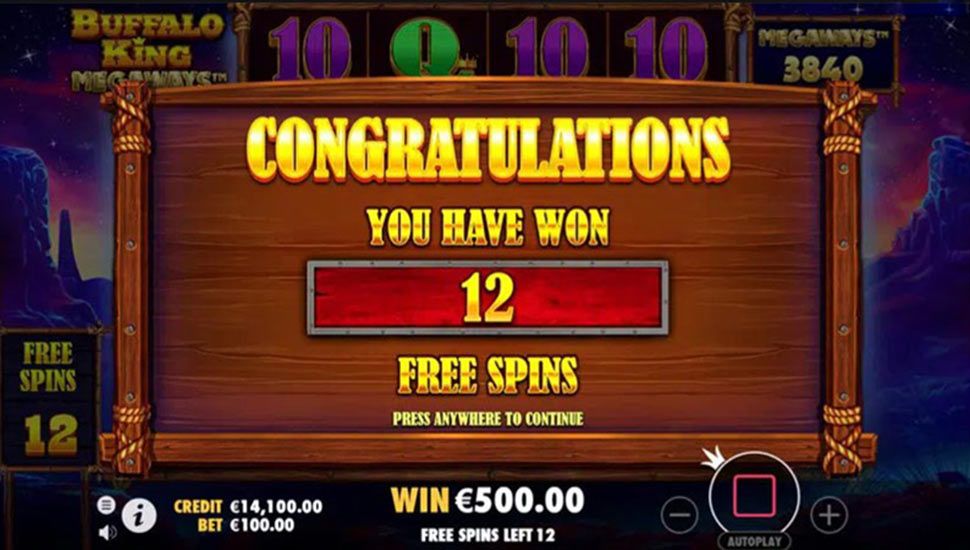 Buffalo King slot Free Spins