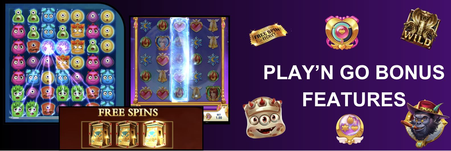 Image showcasing Bonus Features in Play'n GO Games
