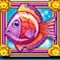 gold fish symbol purple fish